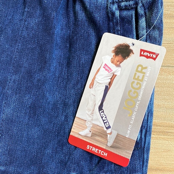 🆕Levi's® Girl's Soft Knit Denim Jogger Pants Sz Large - Picture 8 of 12